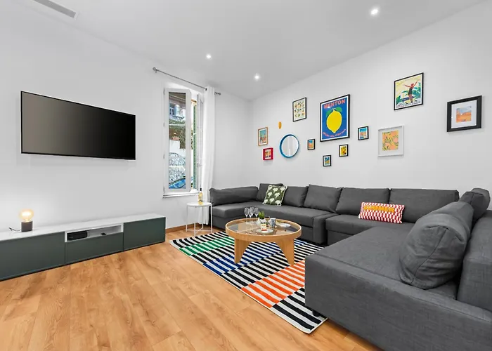 Guyau Ii - Somptueux 2pieces-carre D'or Menton-plage 1 Minute