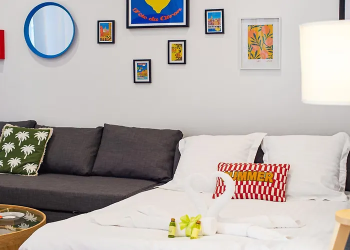 Guyau Ii - Somptueux 2pieces-carre D'or Menton-plage 1 Minute